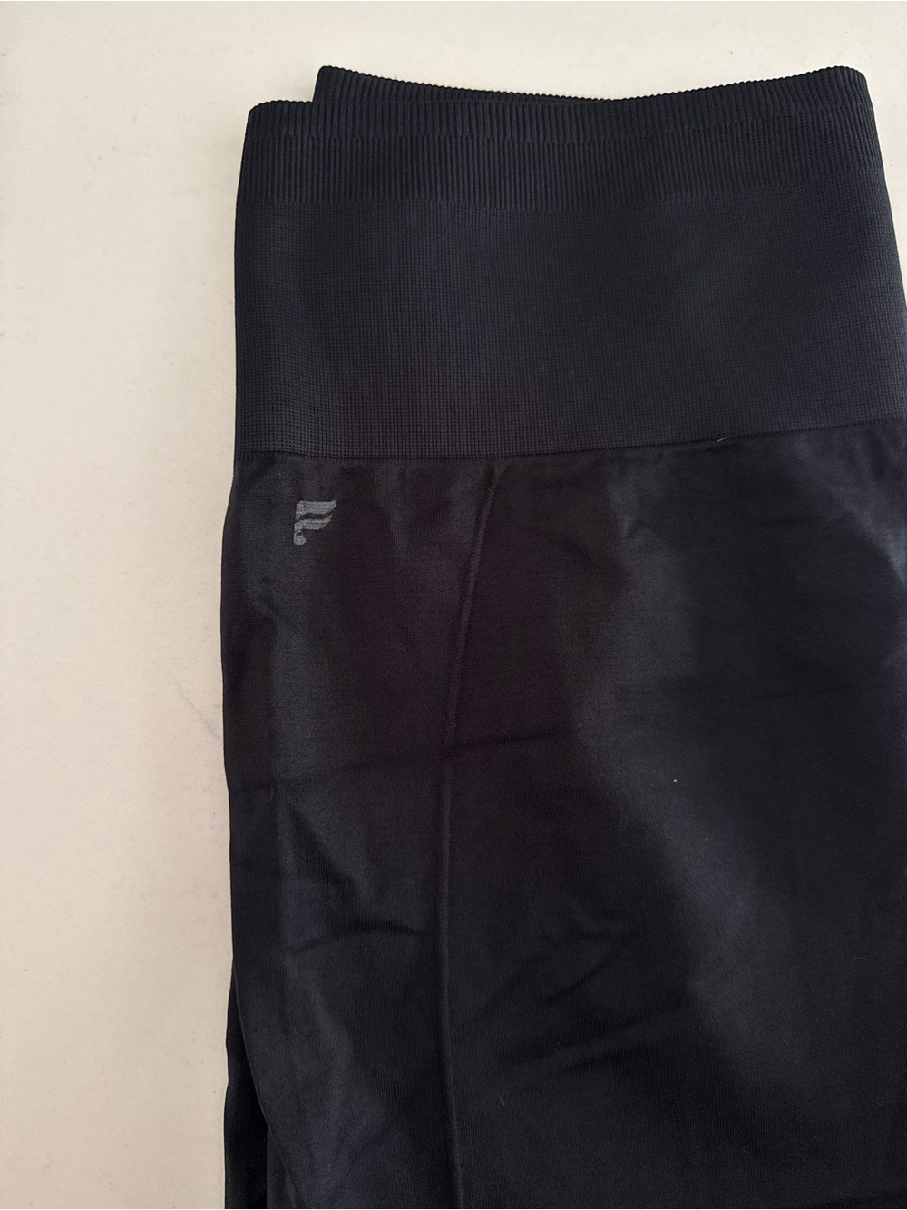 Fabletics Black High-Waist Leggings with Subtle Logo